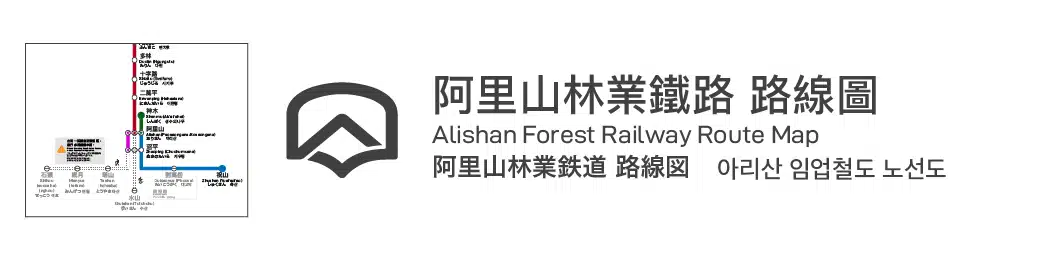 阿里山林業鐵路路線圖的按鈕