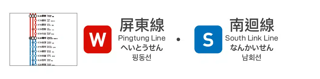 屏東線・南迴線 各站停靠指南的按鈕